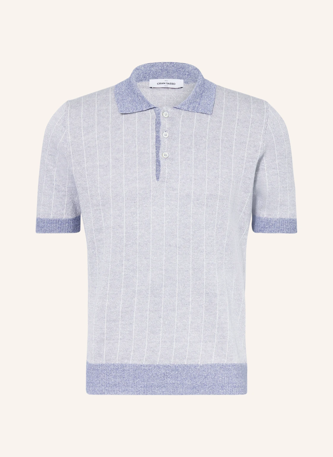 GRAN SASSO Strick-Poloshirt mit Leinen