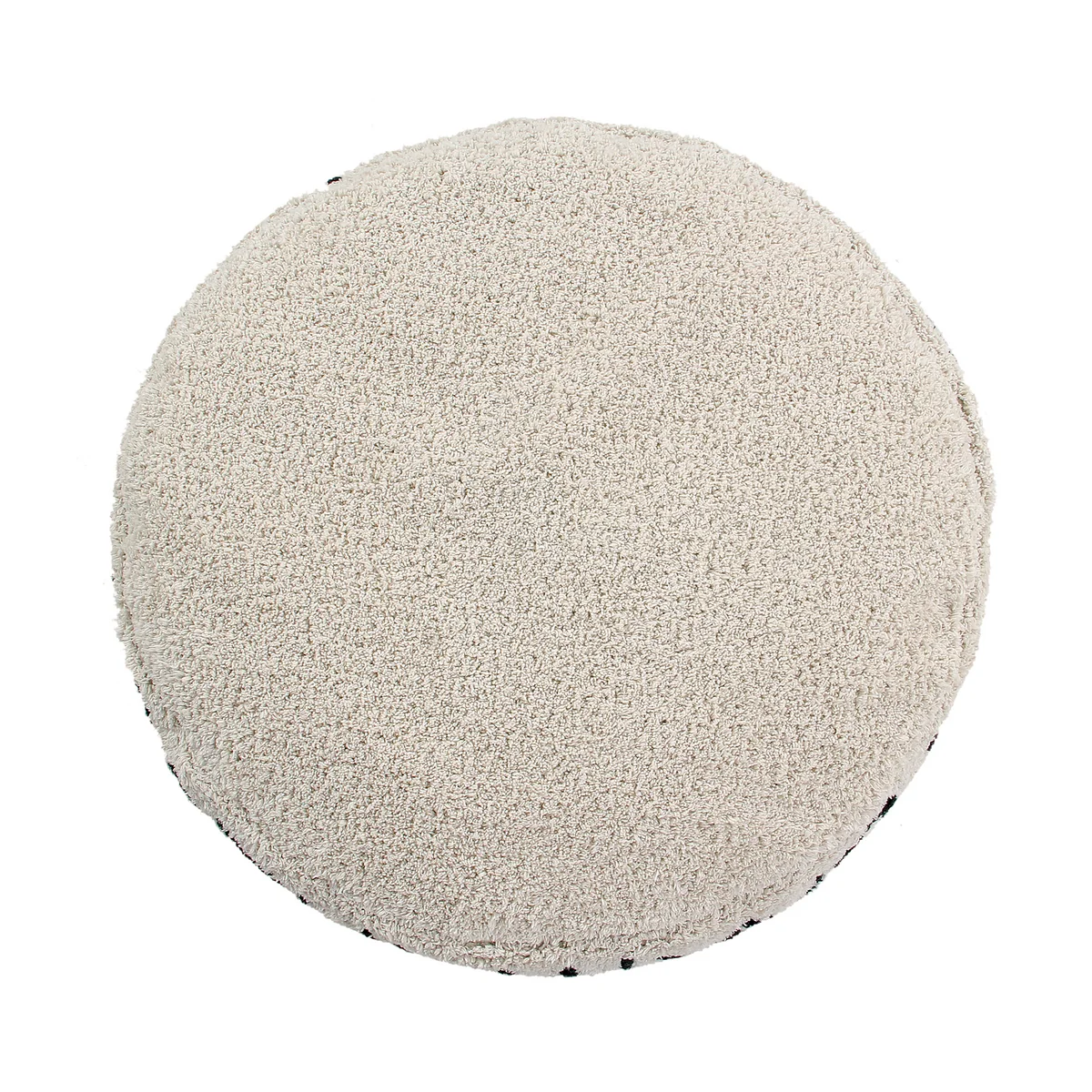 Lorena Canals - ABC Pouf, Ø 70 cm, natur / schwarz
