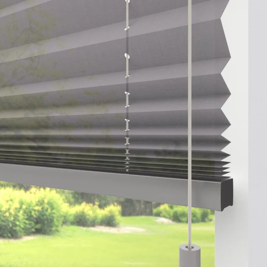 Kwantum Plisségordijnen | Fenstr Plissé Lise  Lichtdoorlatend Grijs