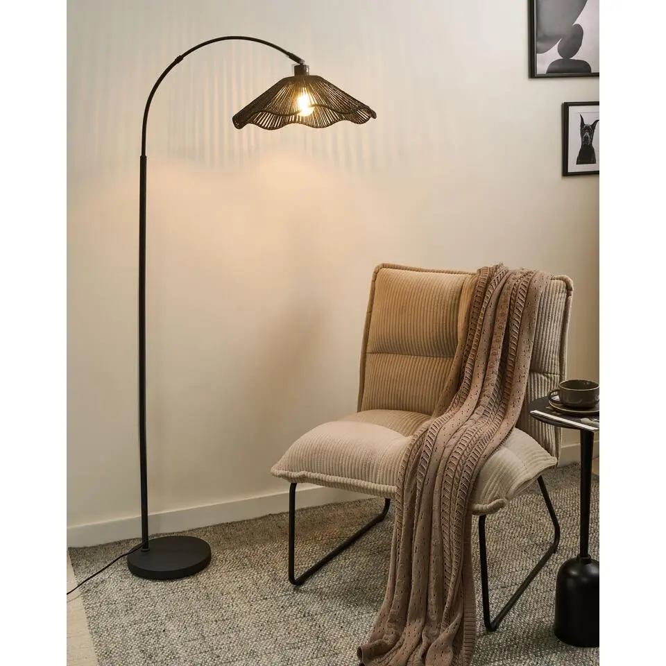 MIGORI - Staande lamp - Zwart - Papier