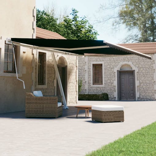 NNEVL Freestanding Manual Retractable Awning 500x300 cm Anthracite
