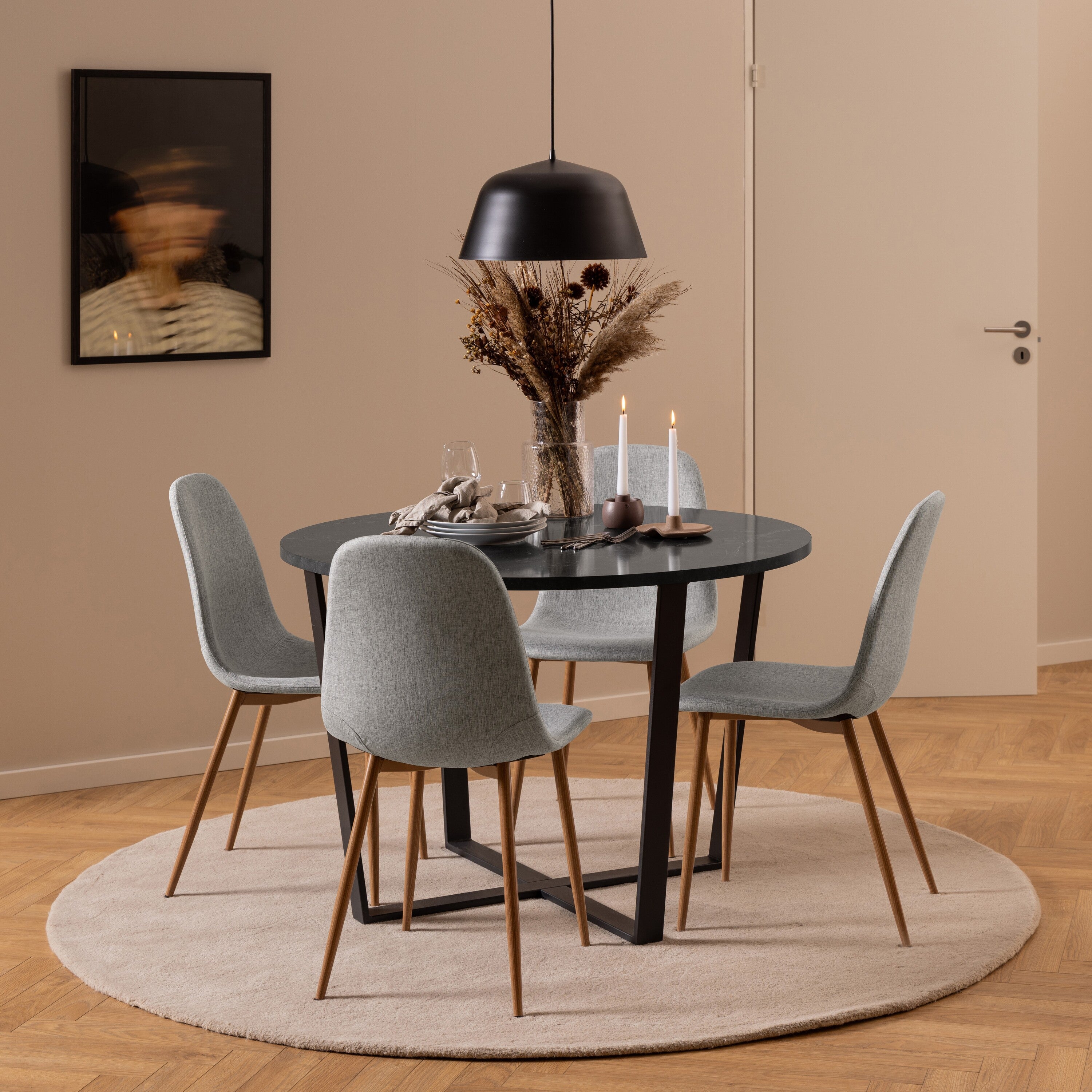 by fonQ basic Julia Eetkamerstoel - Lichtgrijs