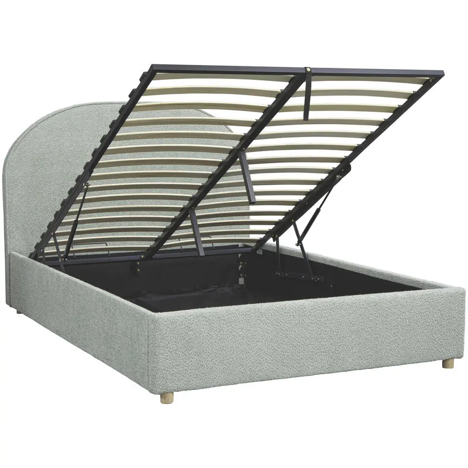Vipack bed Moon met opbergruimte - mint - 140x200 cm