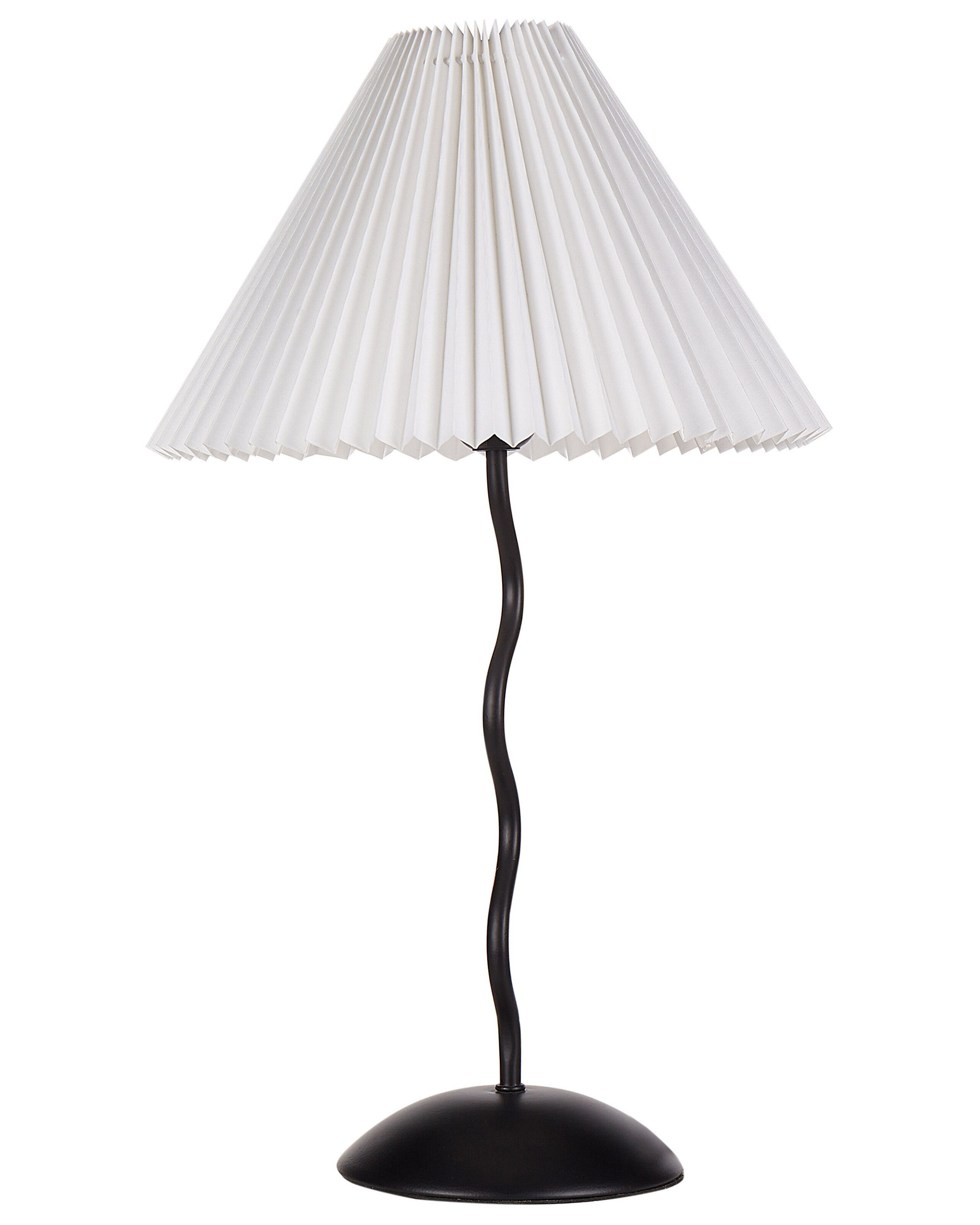 Lampka stołowa nocna metalowa czarna