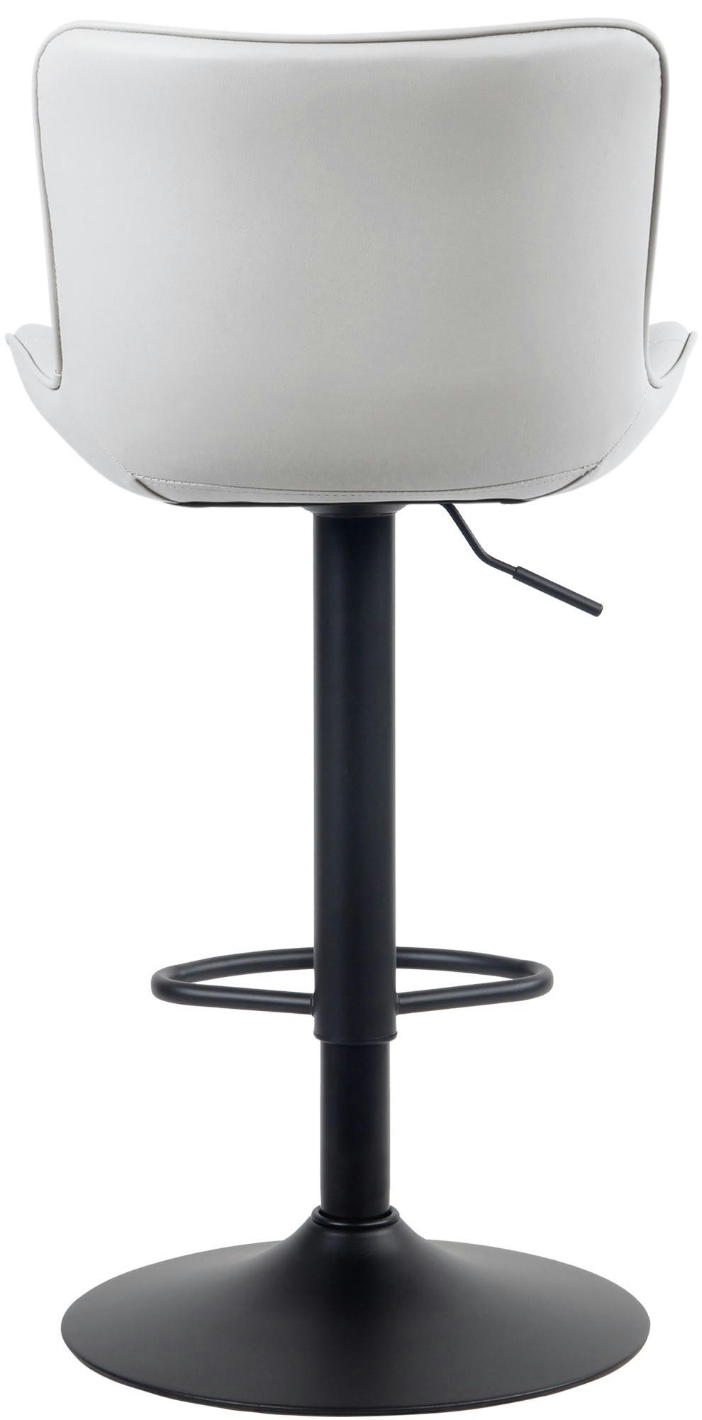 LINUS - Lot de 2 tabourets de bar ajustables en similicuir Blanc