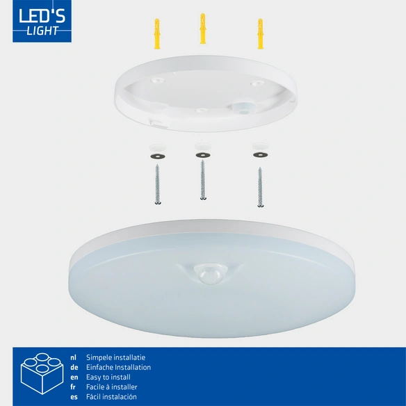 Deckenleuchte, 8 W, 720-1440 lm, 3000-6000 K, CCT, dimmbar