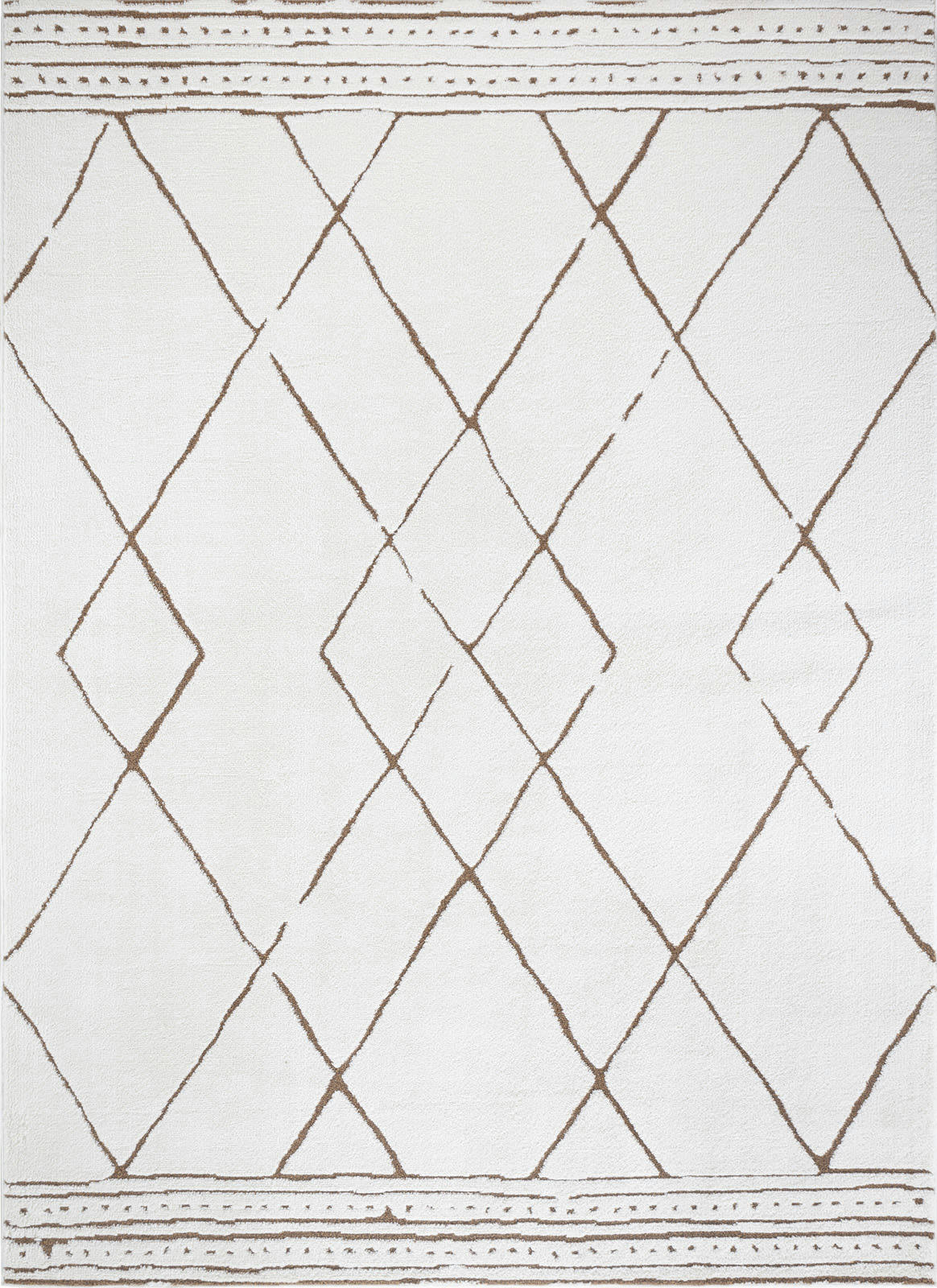 HANNAH - Tapis Berbère Ethnique Ivoire/Terracotta 200x275