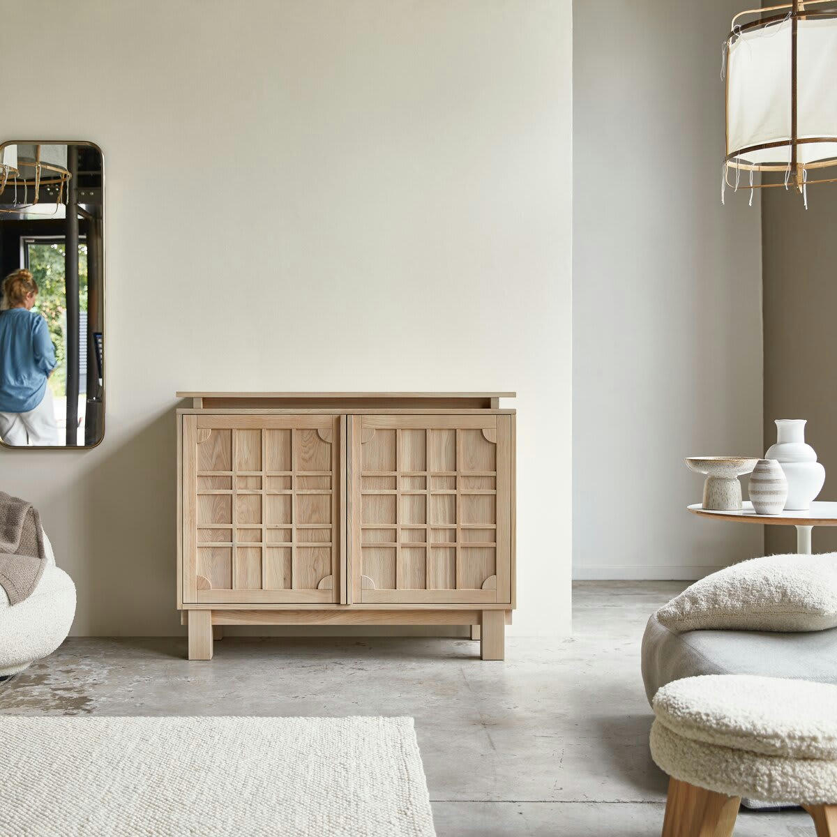 BODI - Buffet en chêne massif 120 cm