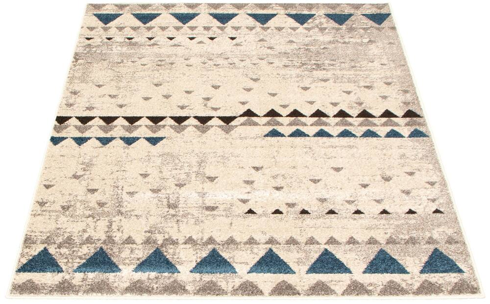 ECARPET Remi Indoor Geometric Area Rug, Ivory/Blue, Assorted Sizes