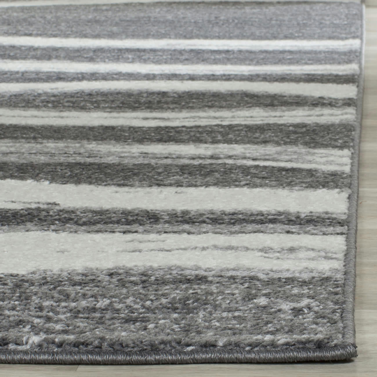 ADIRONDACK - Tapis de salon interieur en gris charbon & ivoire, 183 x 274 cm
