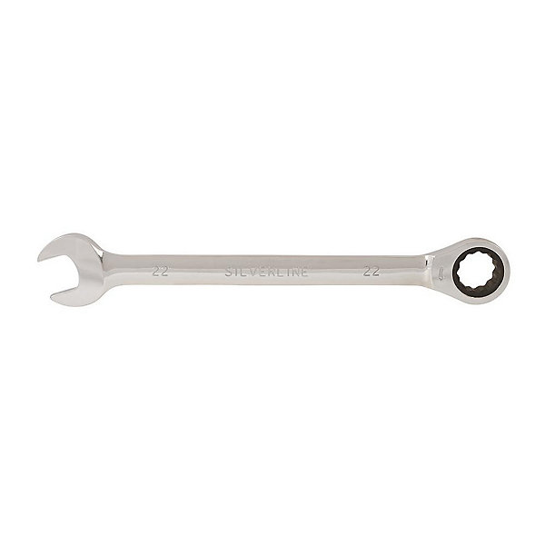 Clé Mixte à Cliquet 22 mm - Tête Droite, Précision et Efficacité - Outil Indispensable - Silverline