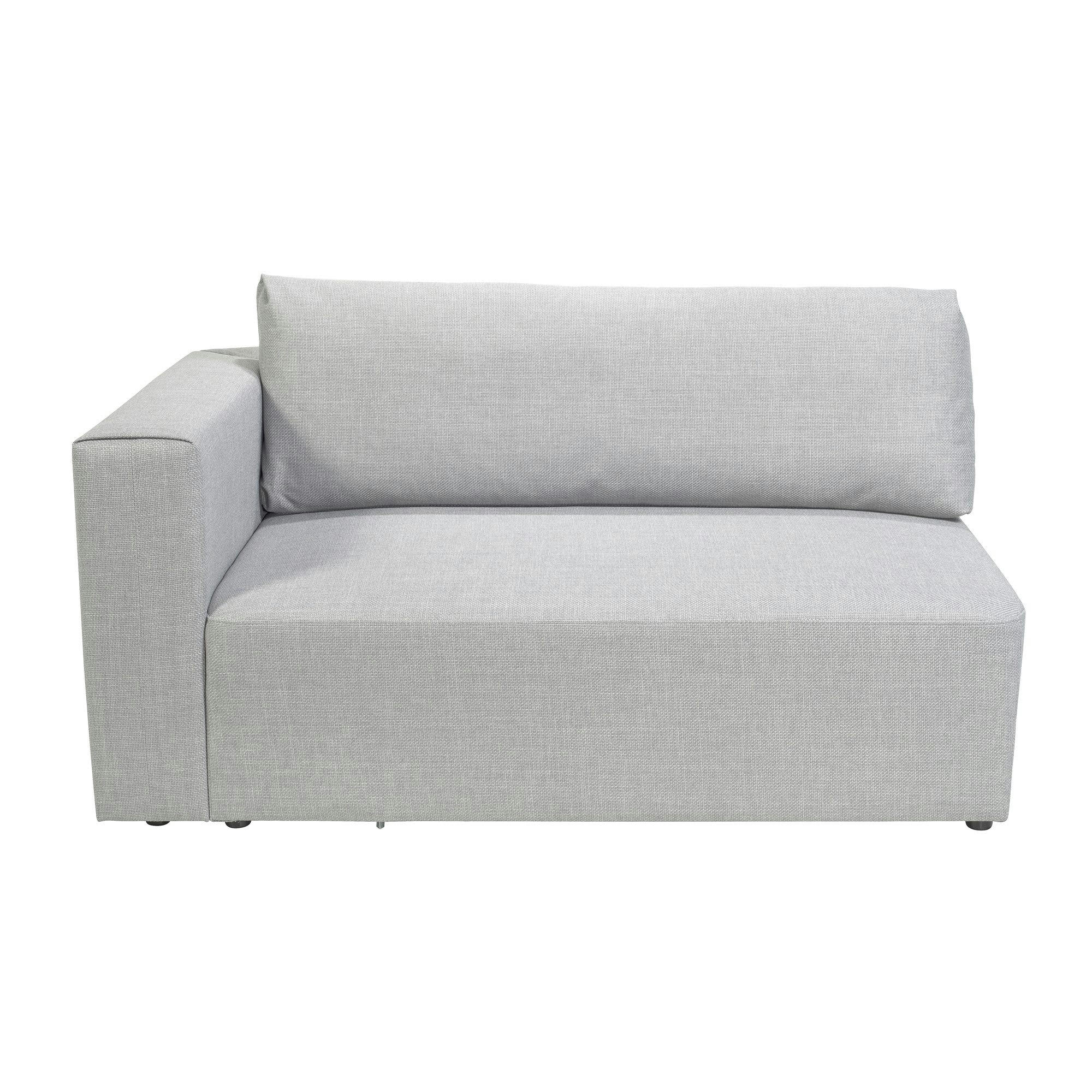 CARDINAL - Double angle gauche pour canapé modulable en tissu chiné gris