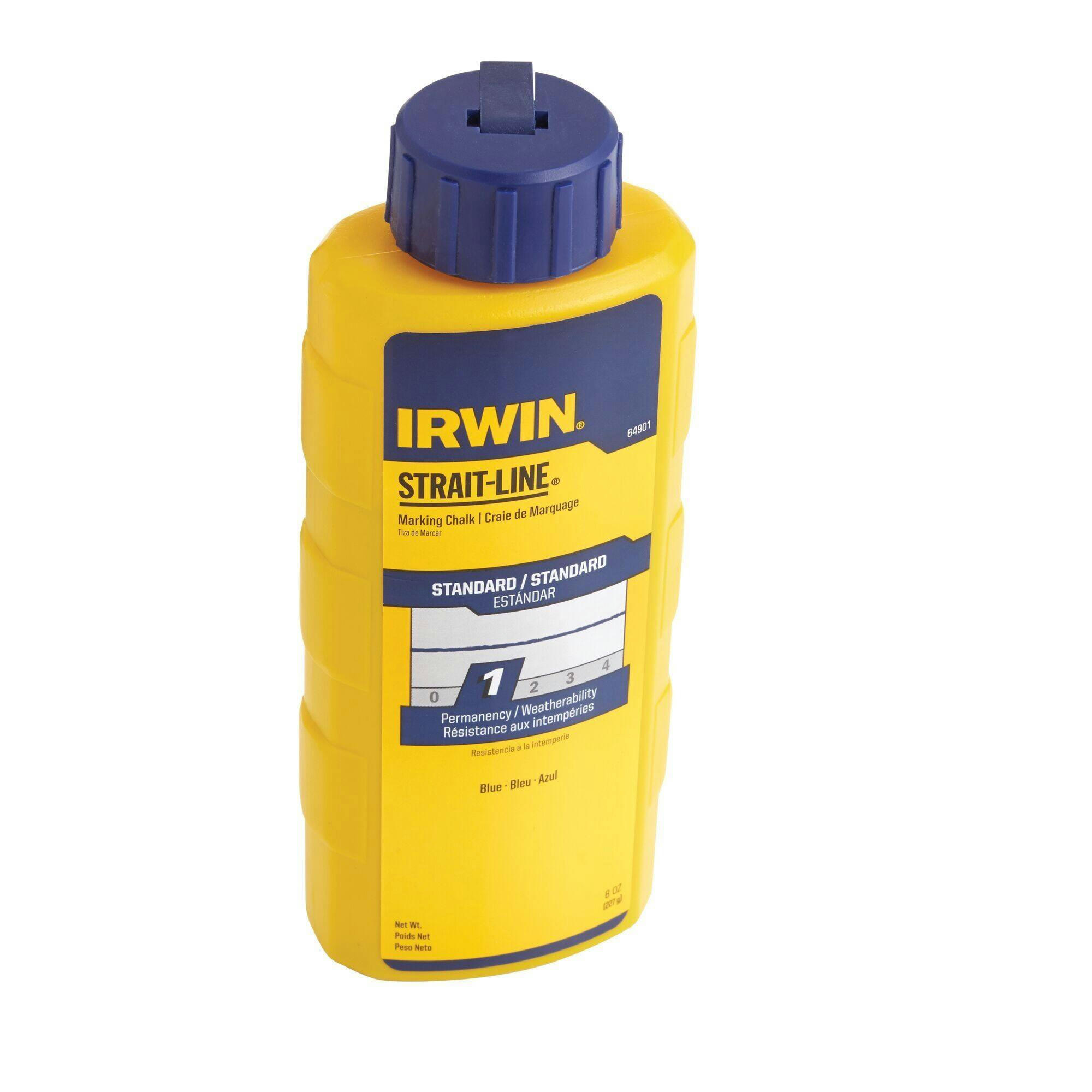 IRWIN 64901 Strait-Line Marking Chalk, Indigo Blue, 8-oz