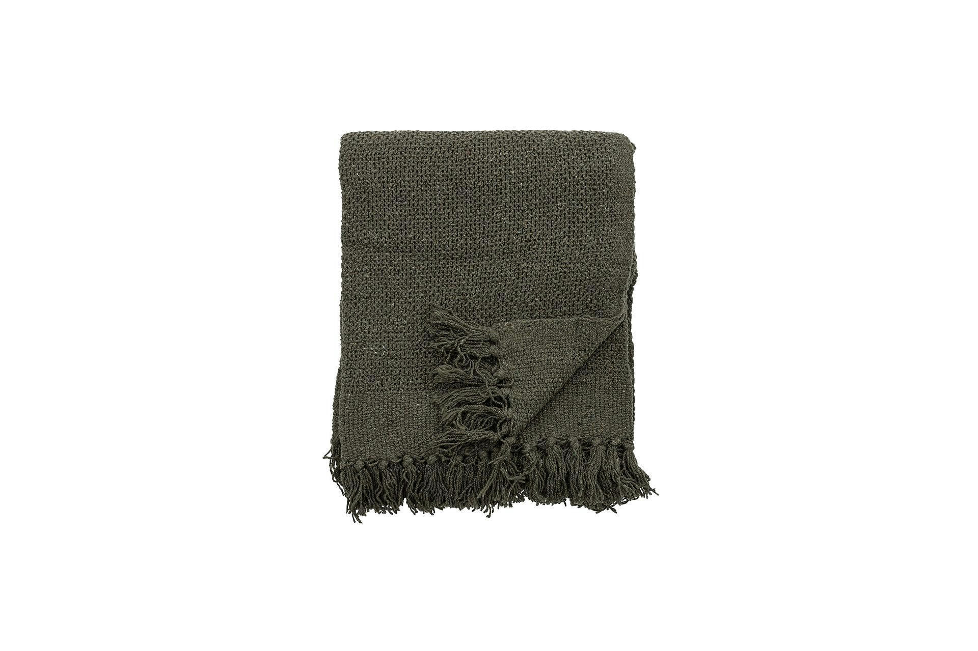 RECYCL - Plaid en coton vert