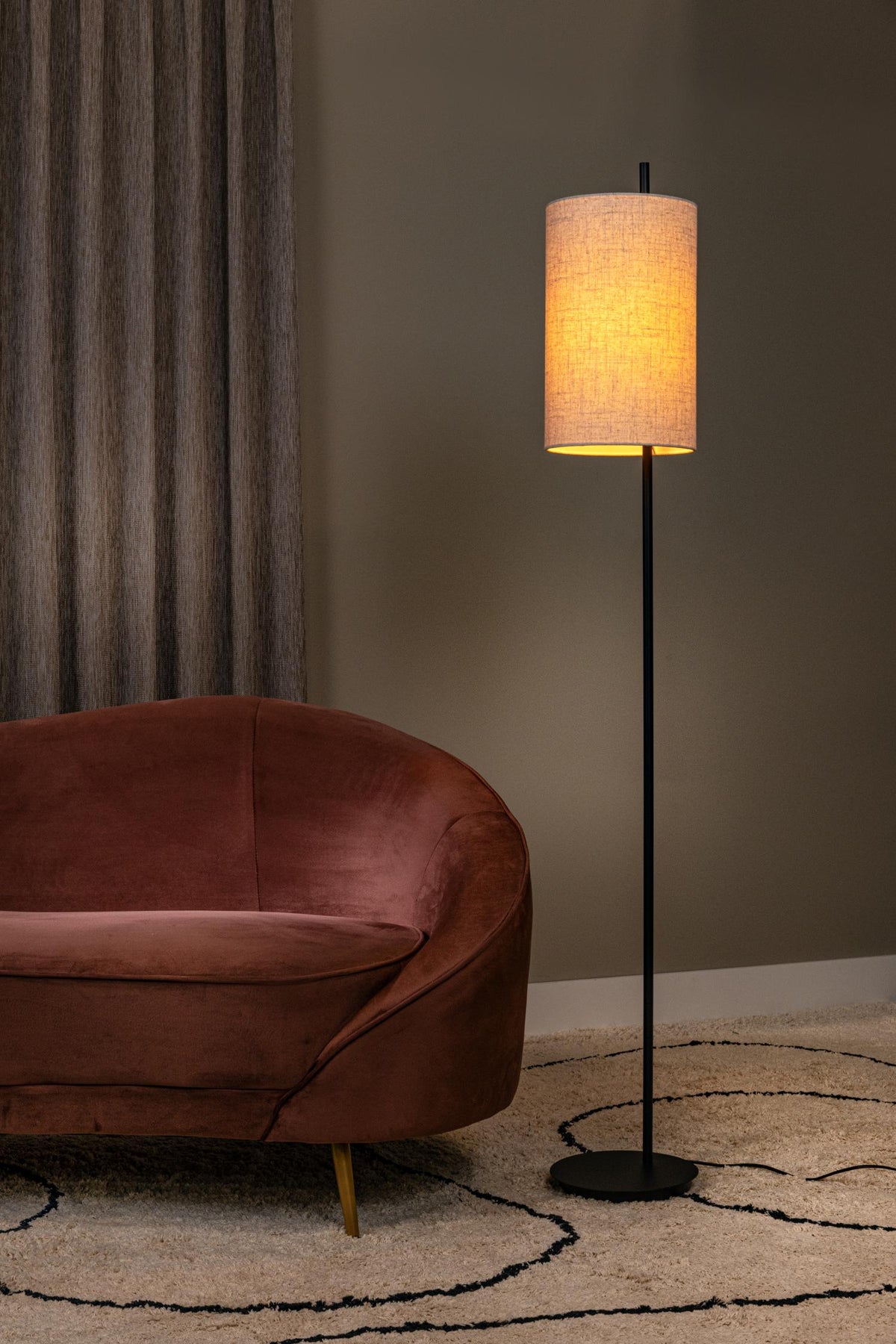 Lucide vloerlamp MAGIC - 1xE27 - Zwart