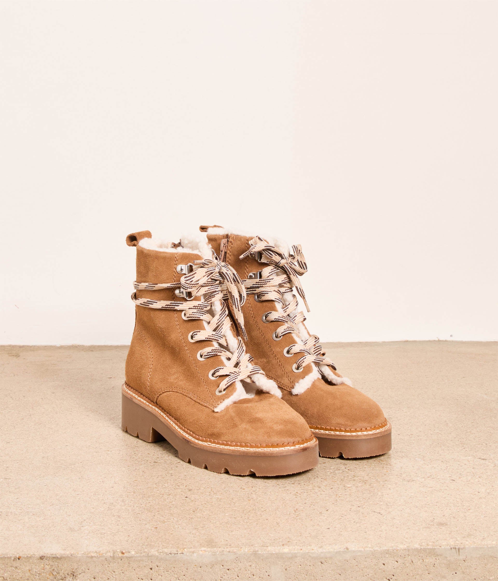 Boots velours beige Helmut