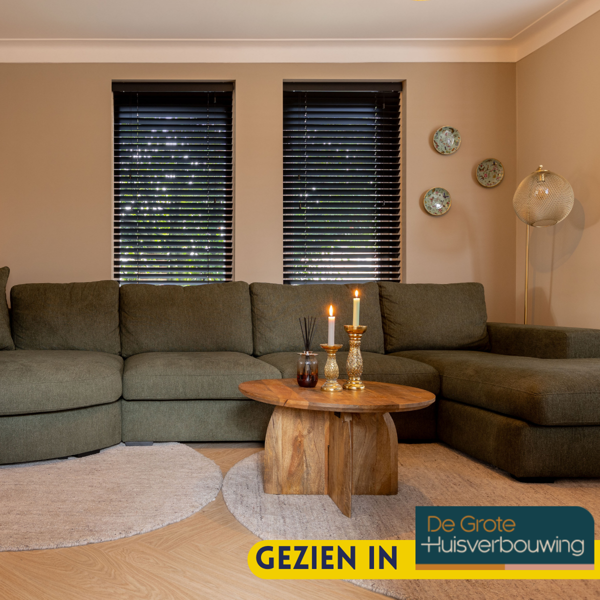Starfurn salontafel Tense - bruin - 70x70x40cm