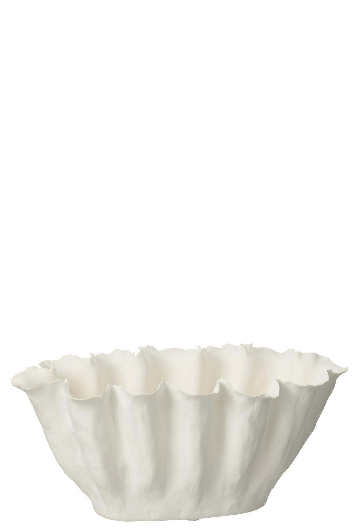 J-Line vaas Calyx - keramiek - wit - small - Ø 20 cm