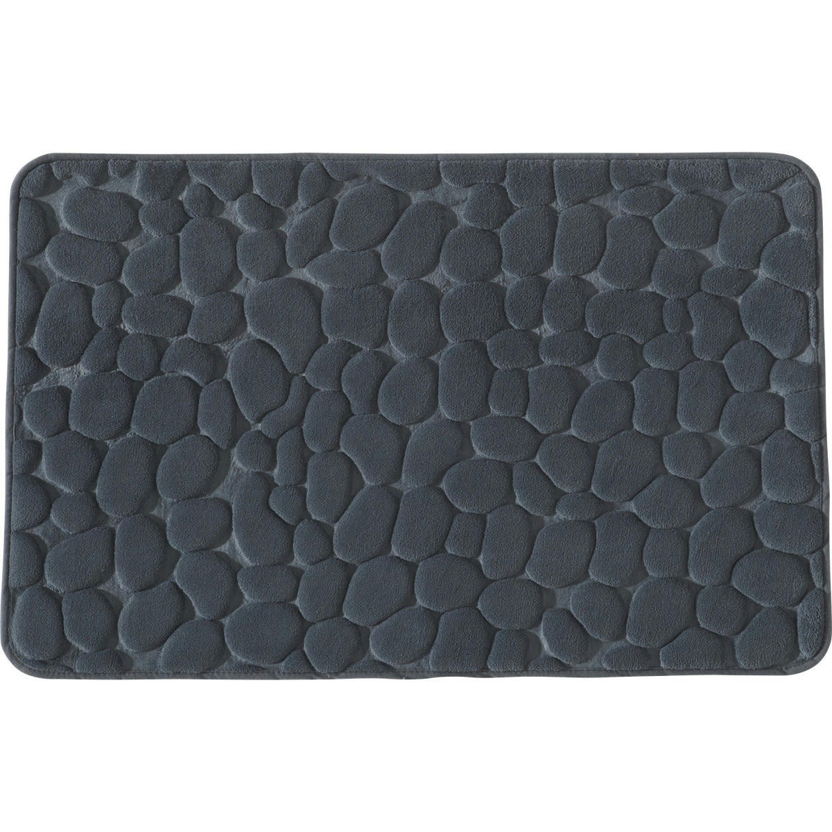MINERAL - Tapis de bain mousse à mémoire de forme gris 50x80cm