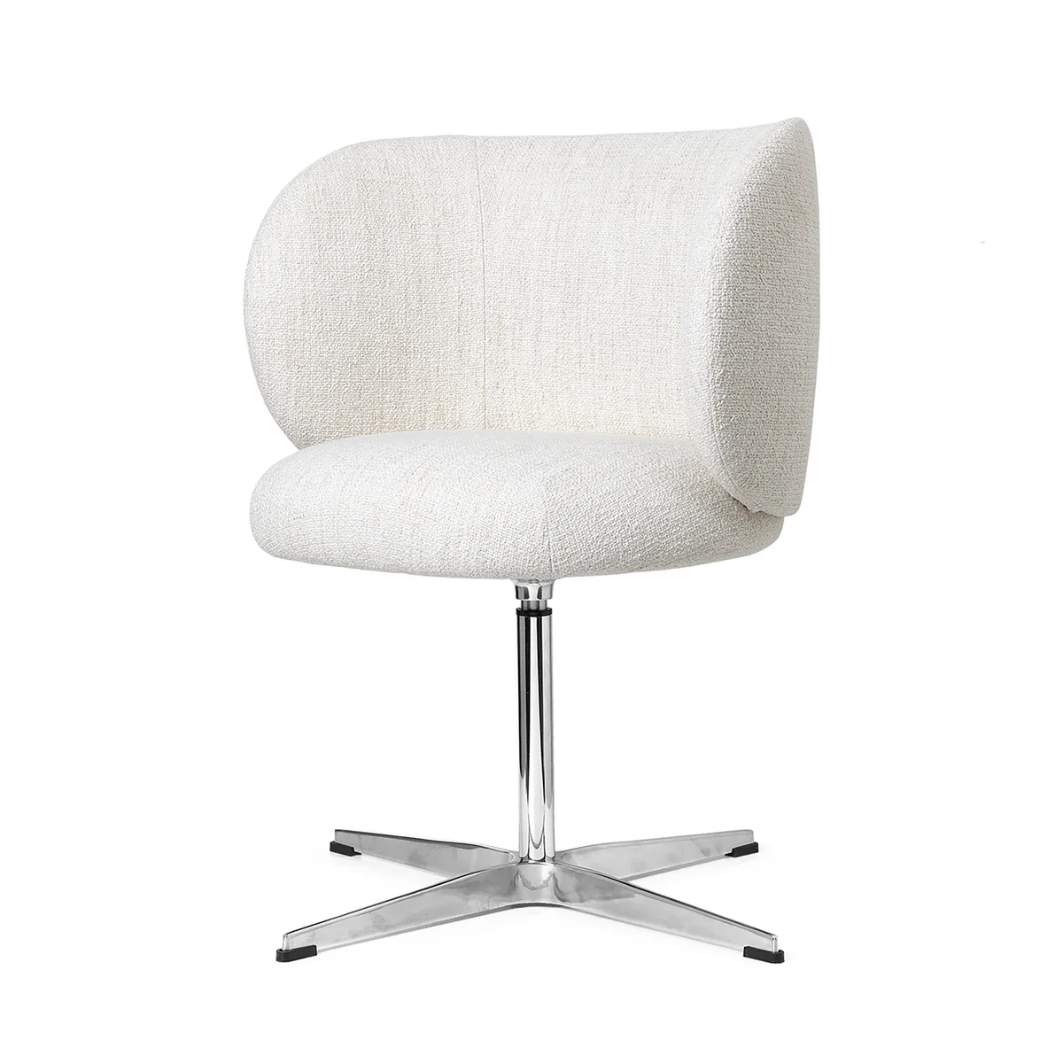 Ferm Living - Rico Dining Chair drehbar, off-white (Bouclé)