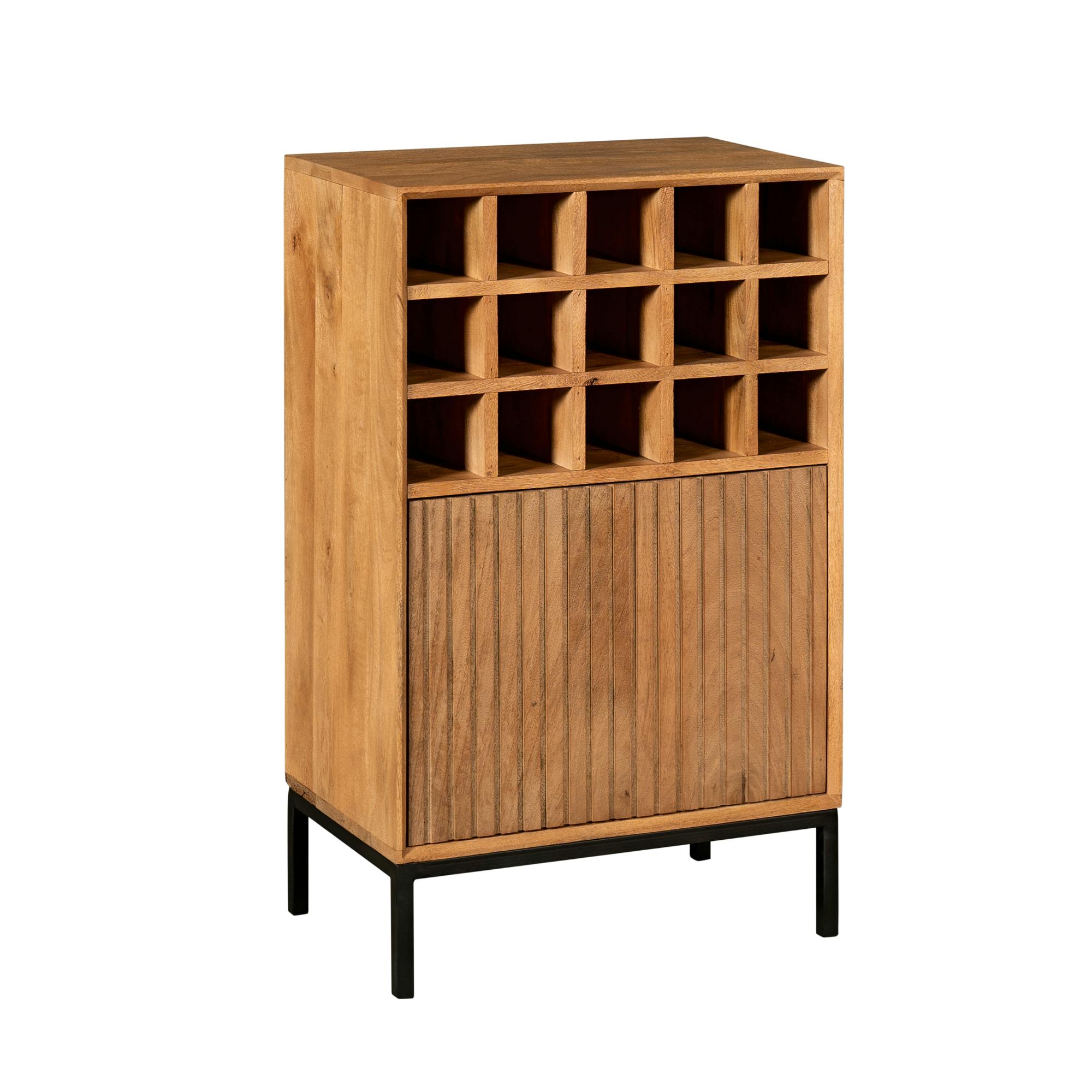 Minibar salon en bois 1 porte 1 casier CORTINA
