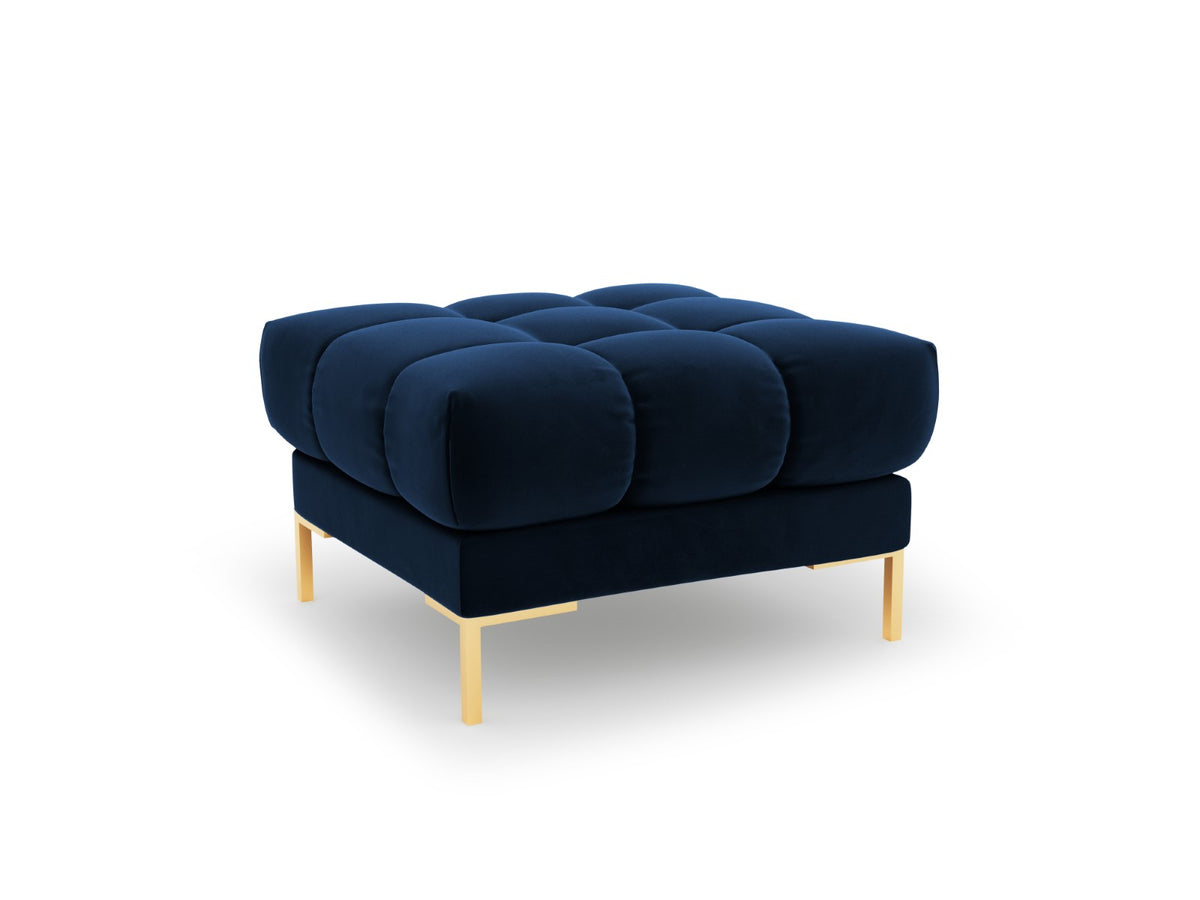 Cosmopolitan Design Poef Bali flueel, koningsblauw - 60x60x41cm