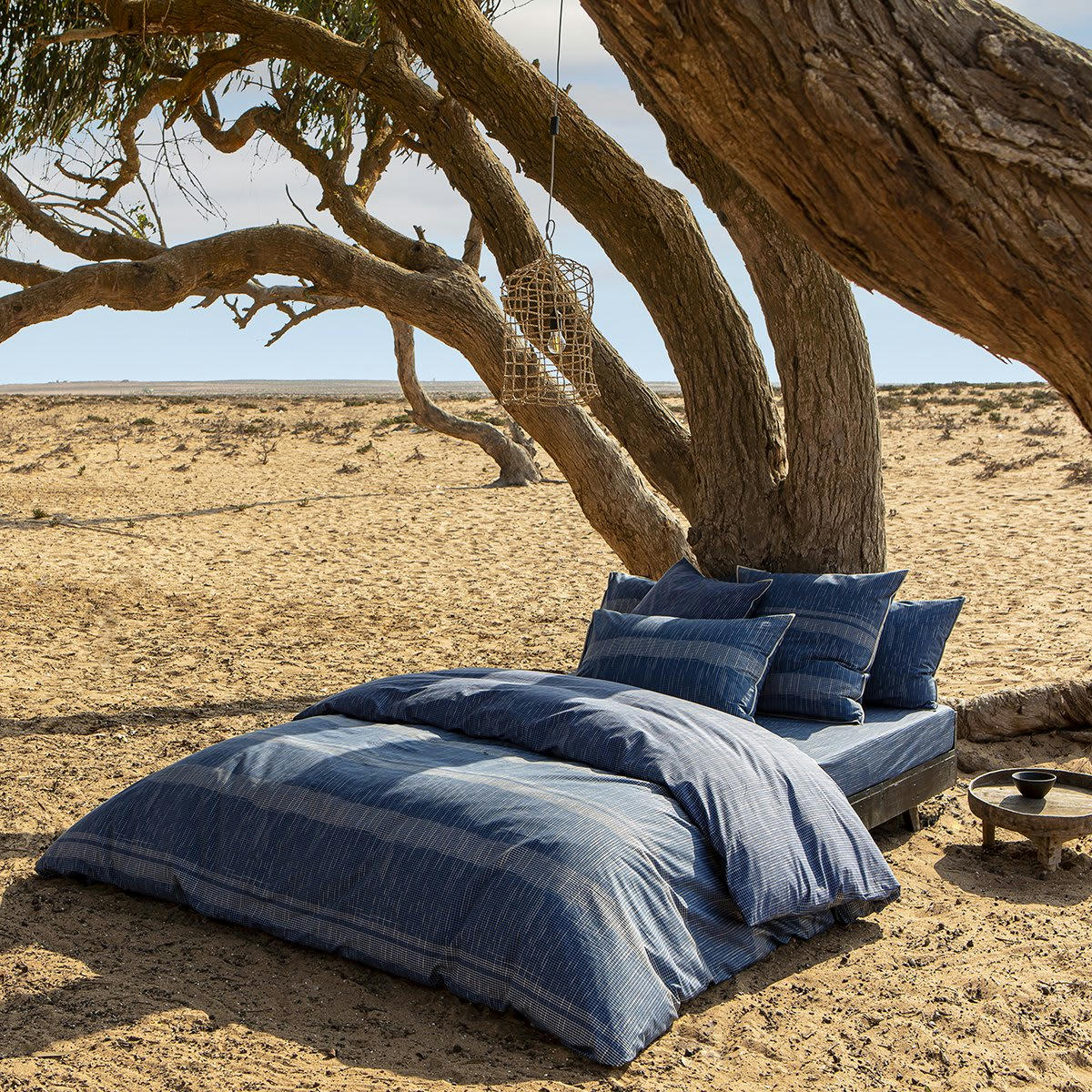 BATIK - Housse de couette coton biologique bleu foncé 260x240 cm