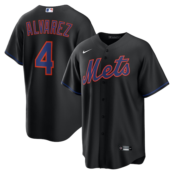 Francisco Alvarez New York Mets Nike Alternate Replica Jersey - Black