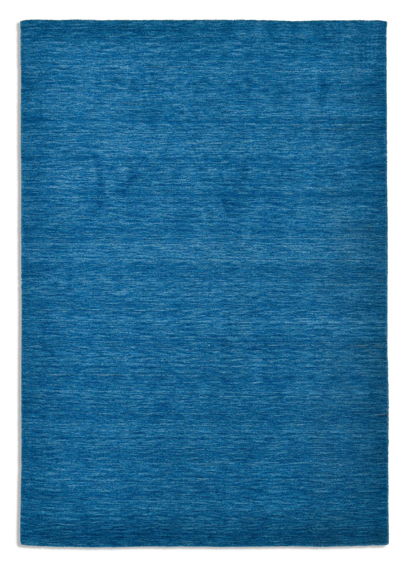 HOLI - Tapis salon - tissé main - 100% laine naturelle - bleu 040x060 cm