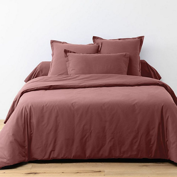 Drap housse 140x190  25 cm coton rouge tomette