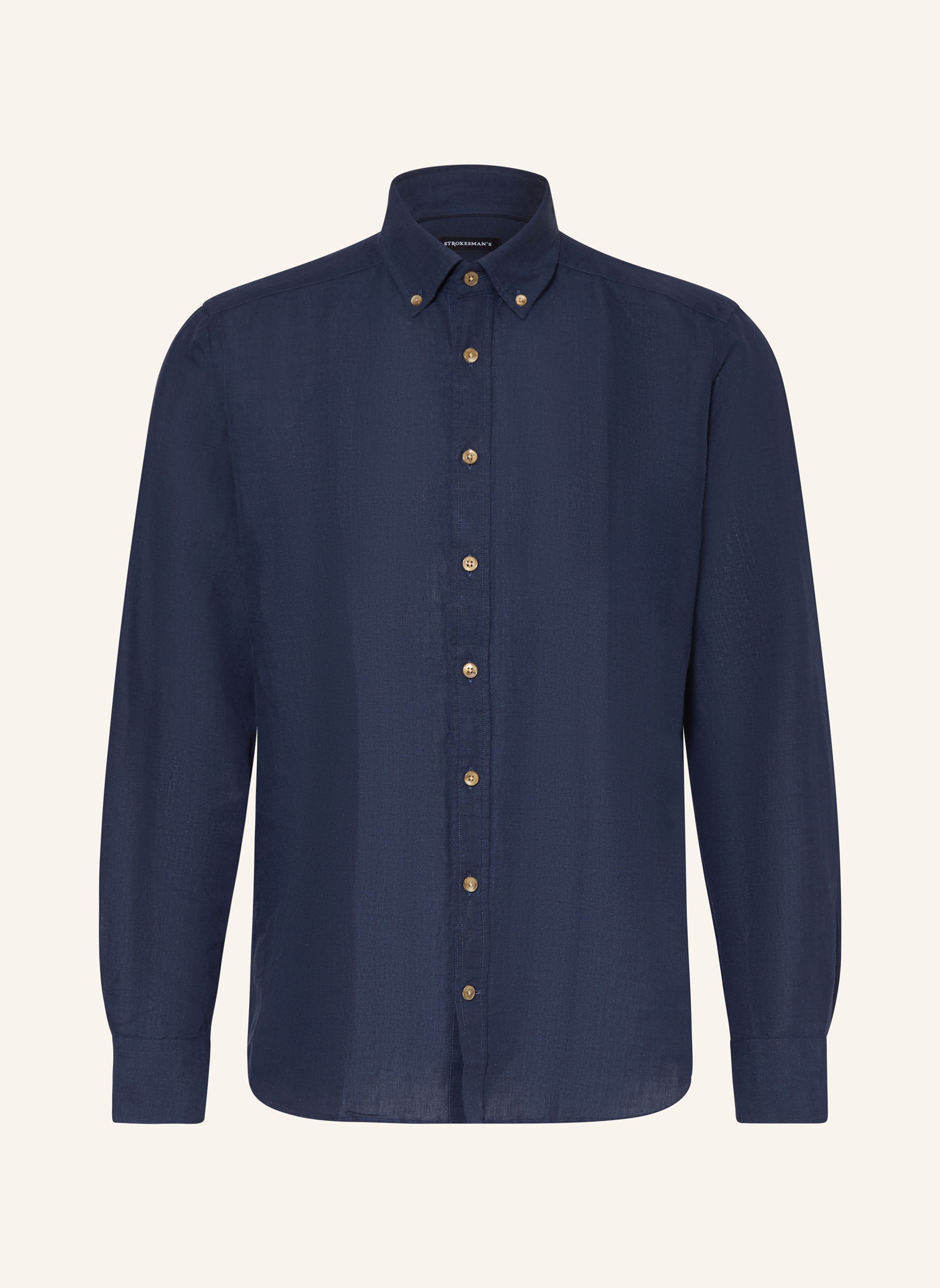STROKESMAN'S Hemd Regular Fit mit Leinen