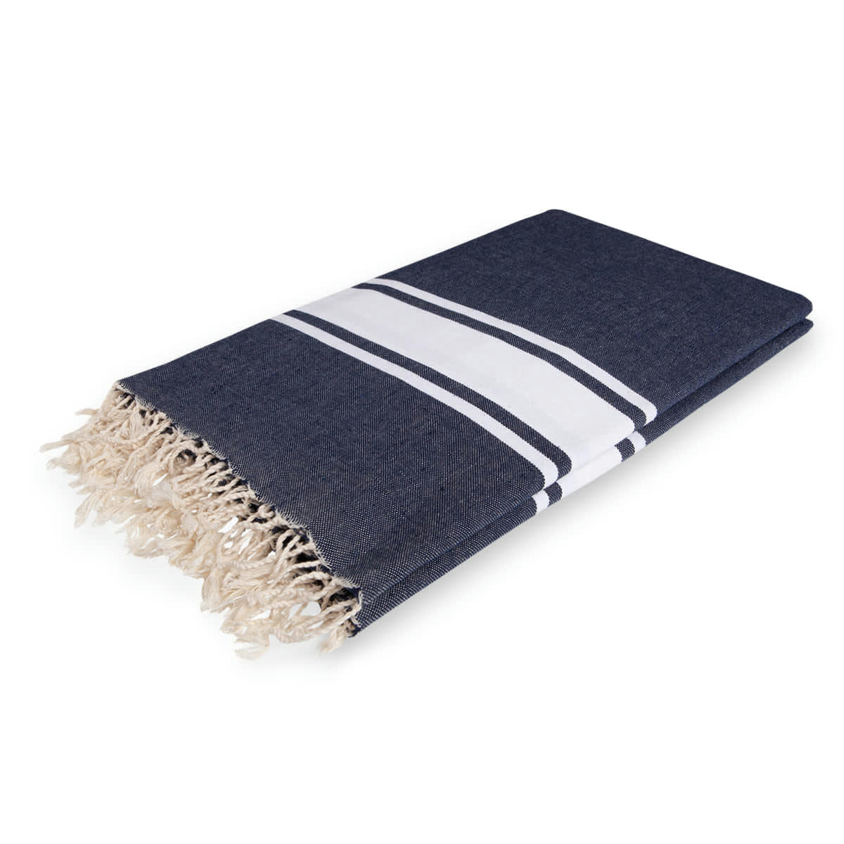ST TROPEZ - Nappe carrée coton  170x170 bleu jean