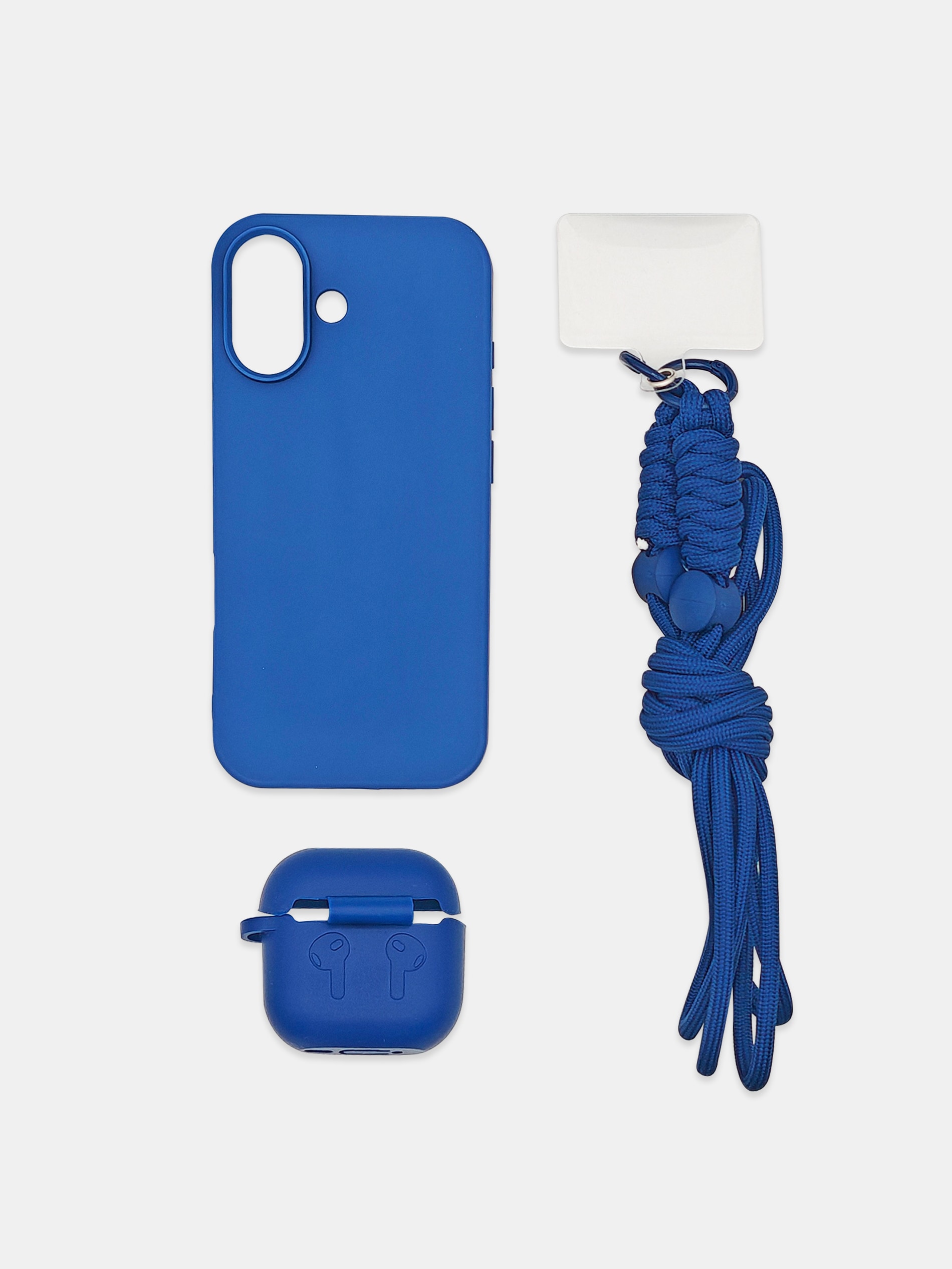 Zestaw etui na iPhone 15 Pro/16 Pro/17/17 Pro/17 Pro Max i AirPods Pro 3/4 ze smyczą