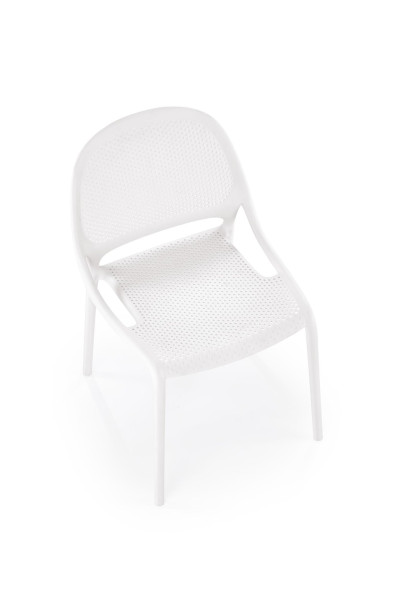 Krzesło K532 białe z tworzywa PVC