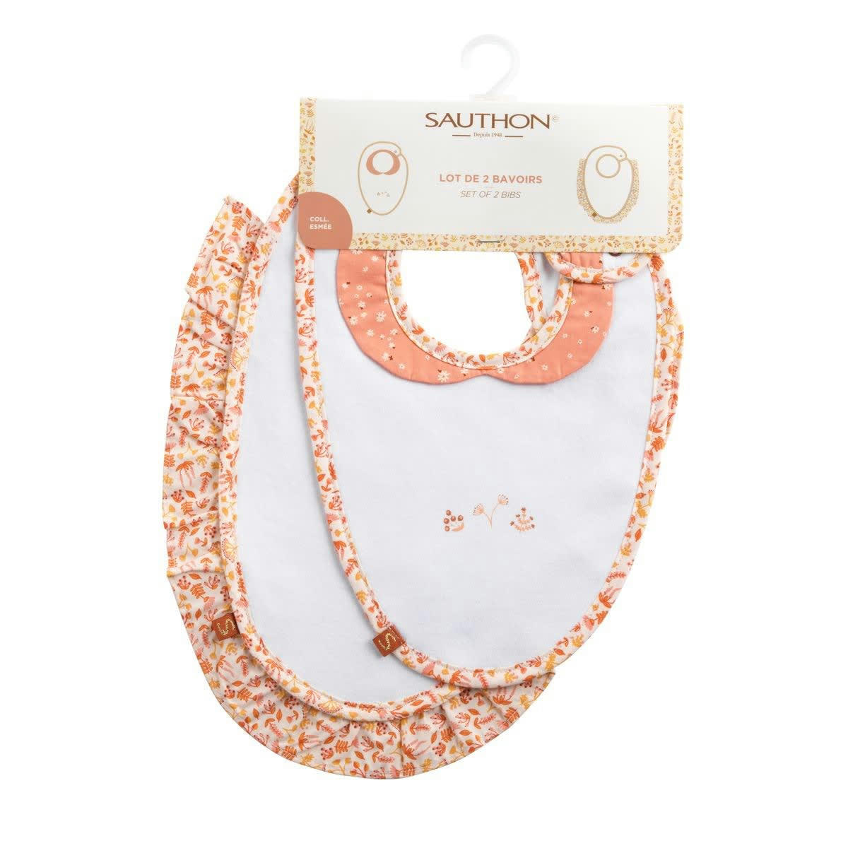 ESMEE - Bavoirs en coton blanc