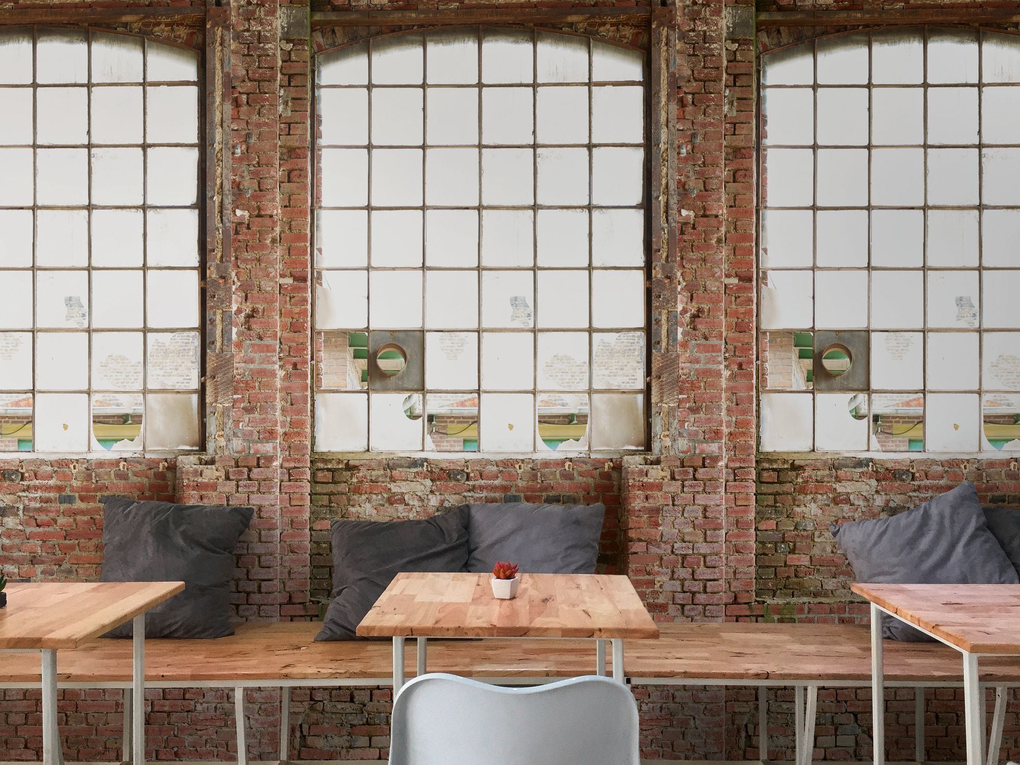 Livingwalls fotobehang steen bruin, crème en beige - 159 x 280 cm - AS-392421