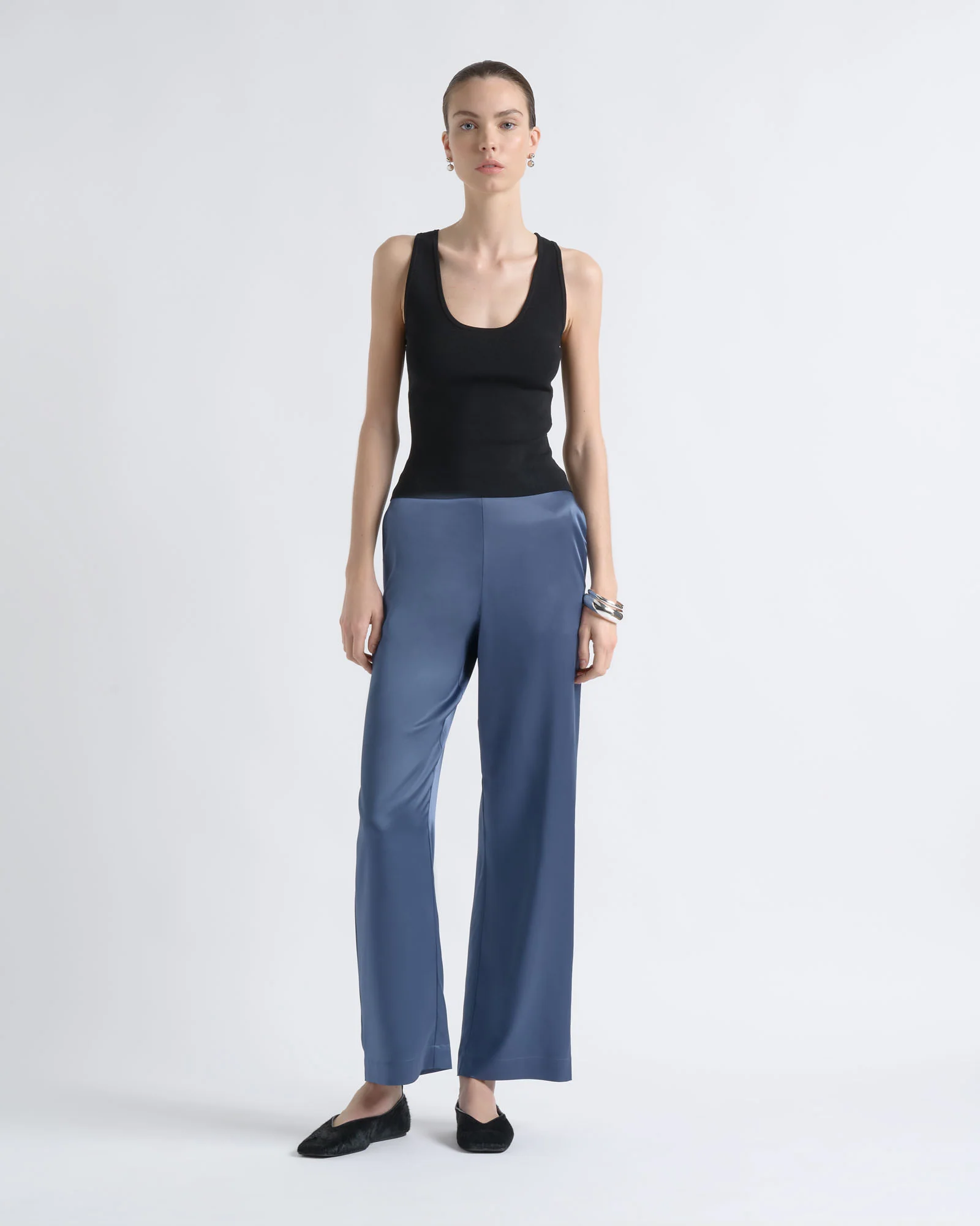 Satin High Waisted Pant
