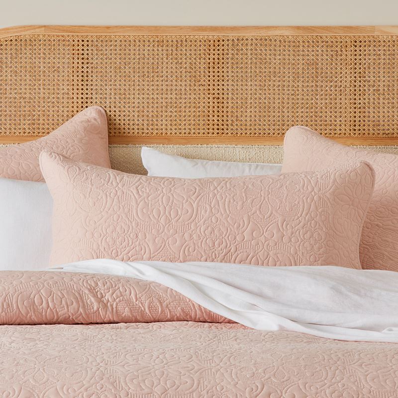 Chloe Nude Pink Quilted Pillowcases