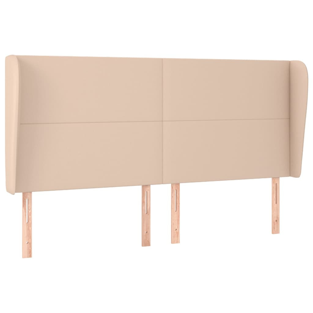 Wezgłowie Brąz 183 x 23 x 118/128 cm Sztuczna skóra vidaXL