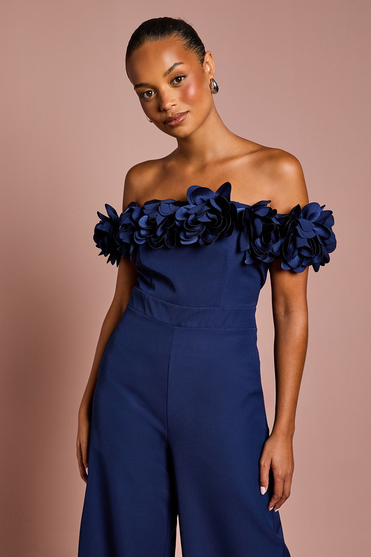 Coast Petite 3D Flower Bardot Jumpsuit