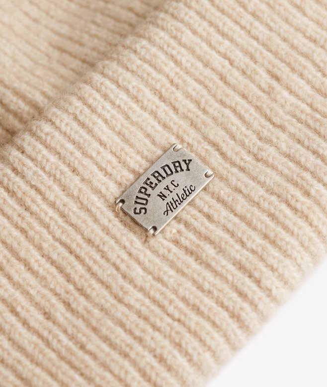 Rib Knitted Beanie Hat