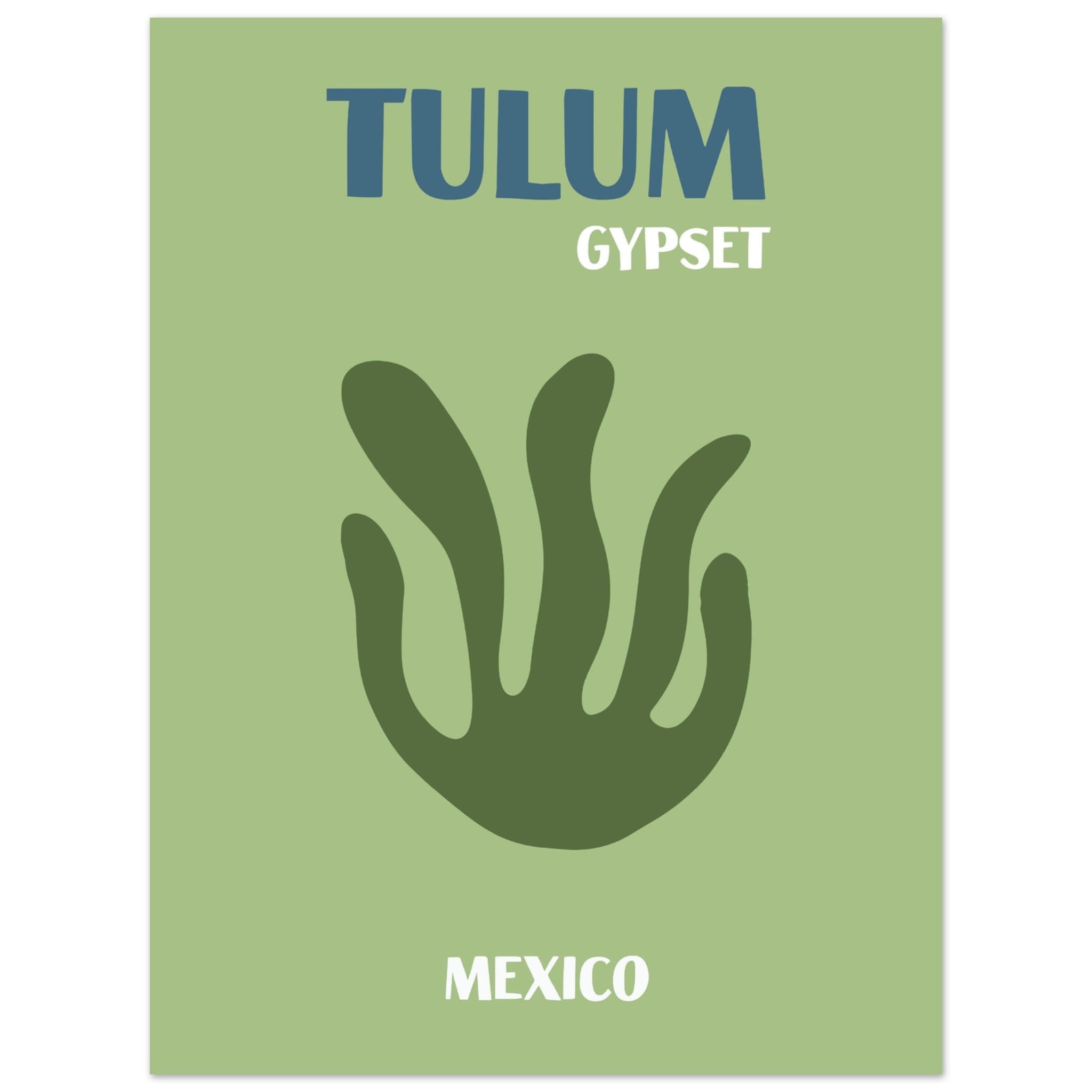 Artfulprints Poster Mexico - Tulum Gypset  - 30x40 cm - Groen