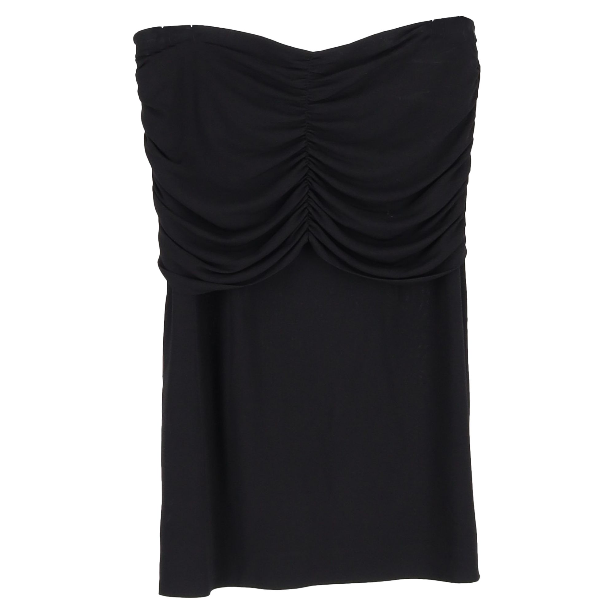 ESCADA Preloved Weave-Effect Tube Top in Black Cotton