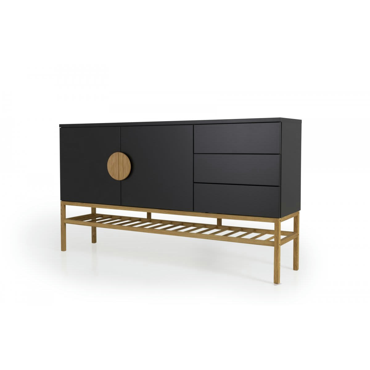 ATOUMA - Buffet bas design en bois noir