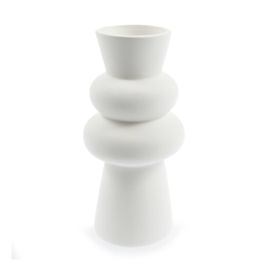 Ceramic Curved Vase 8cm x 17cm