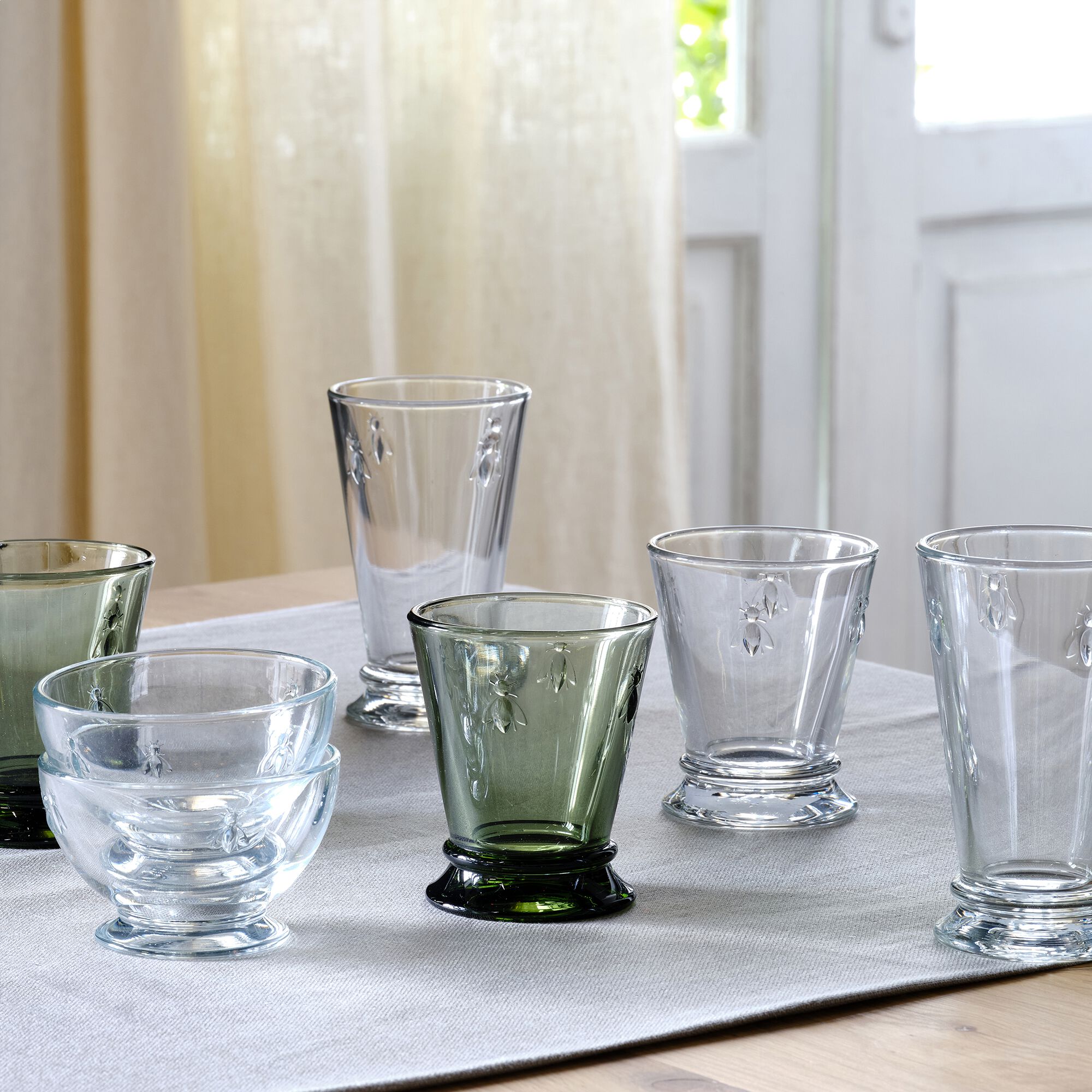 ABEILLE - Gobelet en verre pressé 31cl - transparent