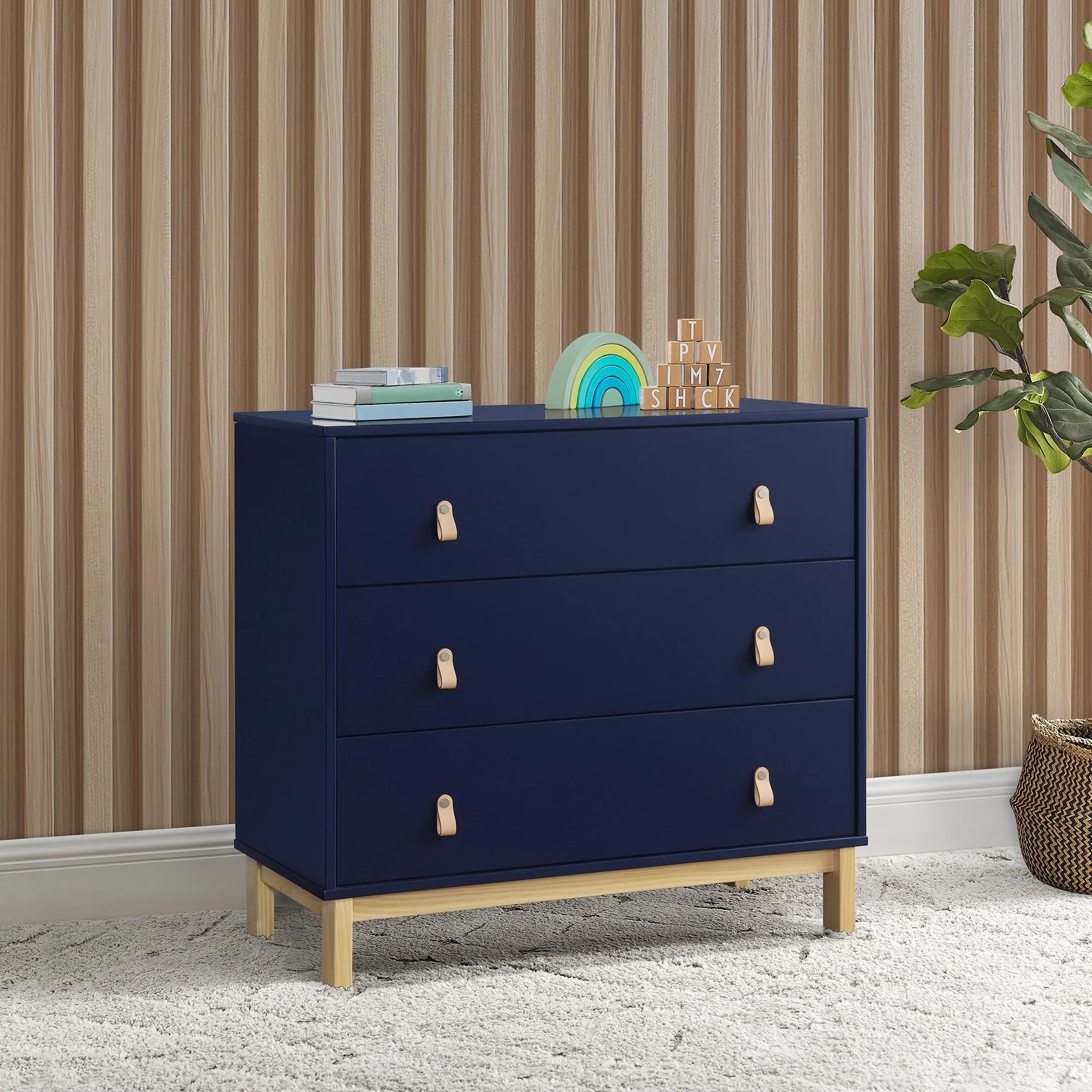 Legacy 3 Drawer Dresser with Leather Pulls