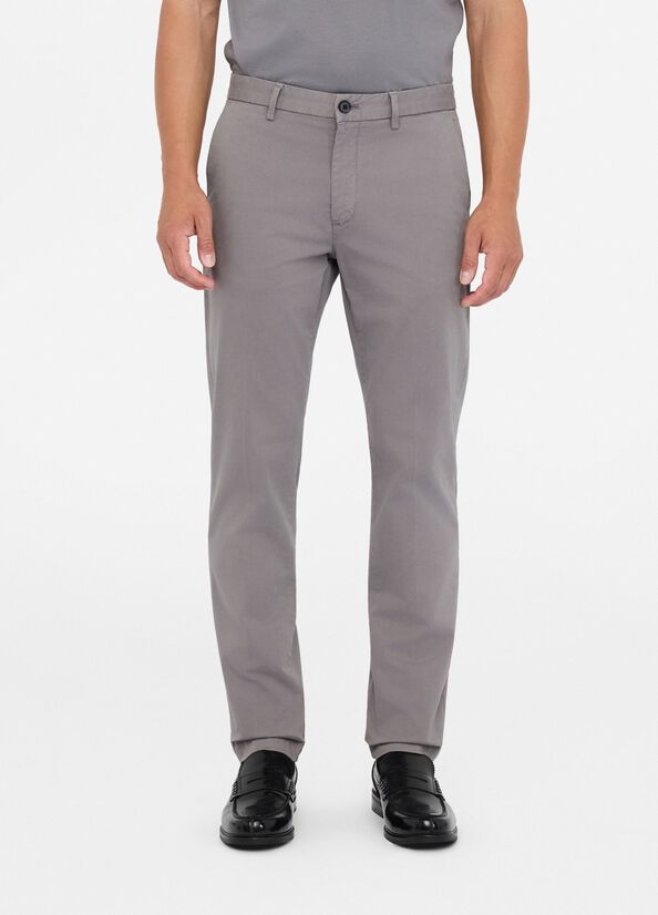 Pantaloni chino in raso