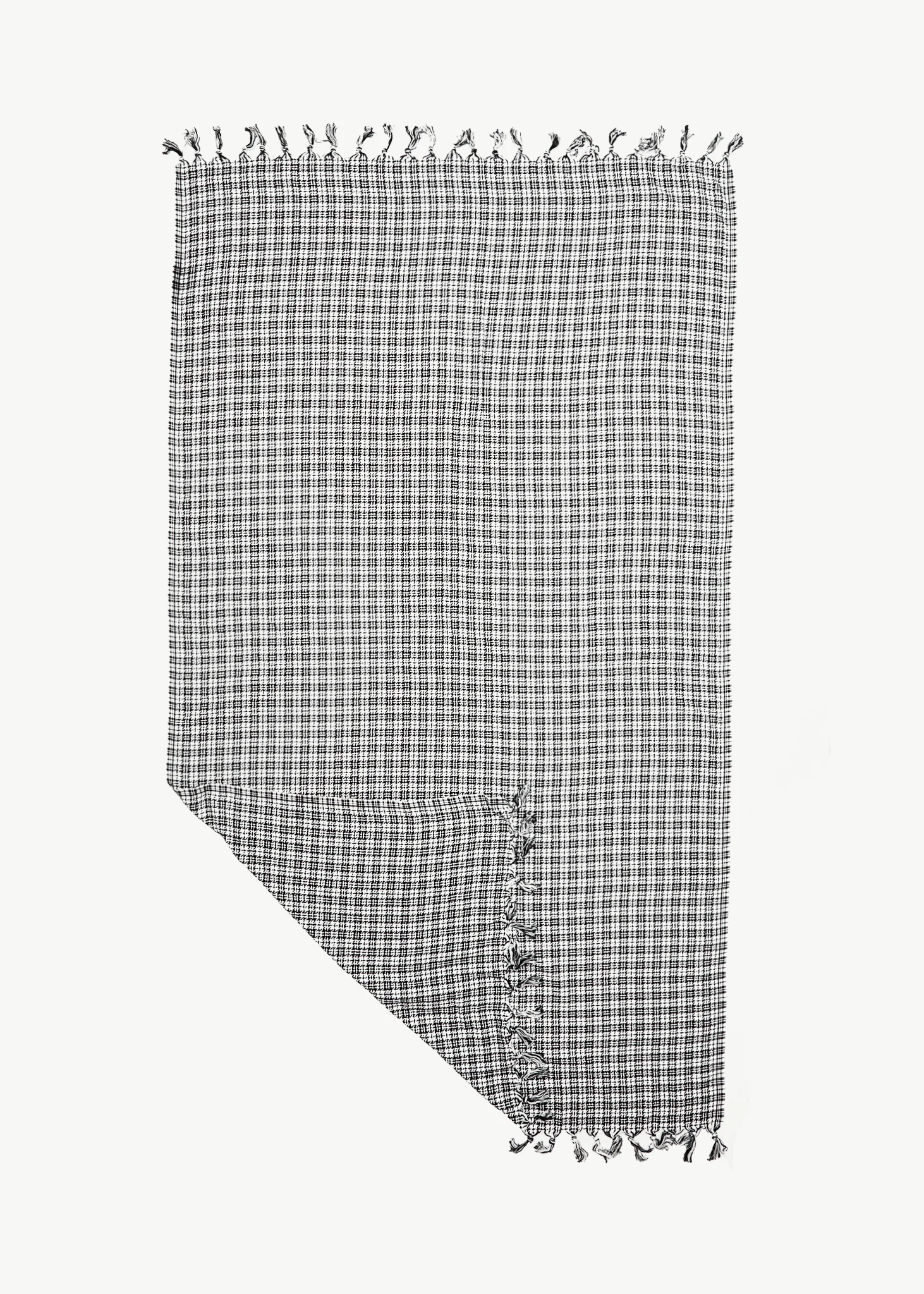 AFENDS Womens Asta - Check Turkish Towel - Black / White