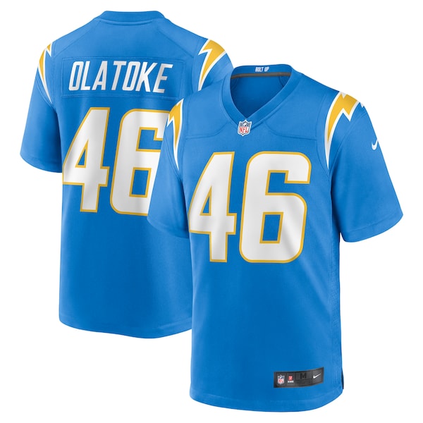 Praise Olatoke Los Angeles Chargers Nike Team Game Jersey -  Powder Blue